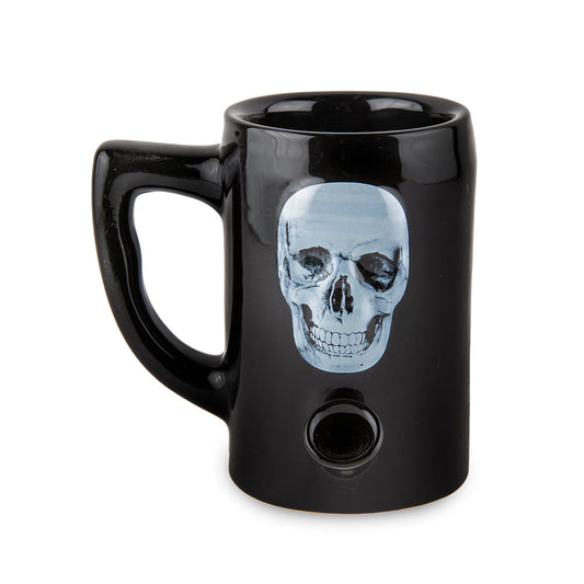 Skull Porcelain Mug - Black
