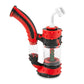 Ooze Stack Pipe Silicone Bubbler - Black / Red