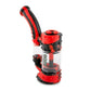 Ooze Stack Pipe Silicone Bubbler - Black / Red