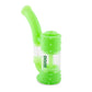 Ooze Stack Pipe Silicone Bubbler - Green Glow