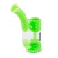 Ooze Stack Pipe Silicone Bubbler - Green Glow
