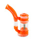 Ooze Stack Pipe Silicone Bubbler - Orange / Clear