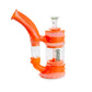 Ooze Stack Pipe Silicone Bubbler - Orange / Clear