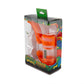 Ooze Stack Pipe Silicone Bubbler - Orange / Clear