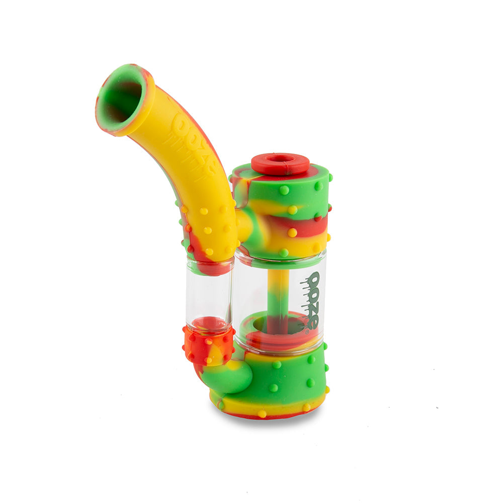 Ooze Stack Pipe Silicone Bubbler - Rasta