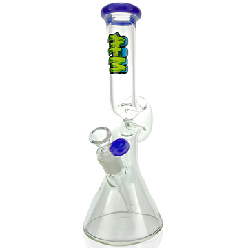 12" AFM Hunchback Colored Lip Glass Beaker Bong