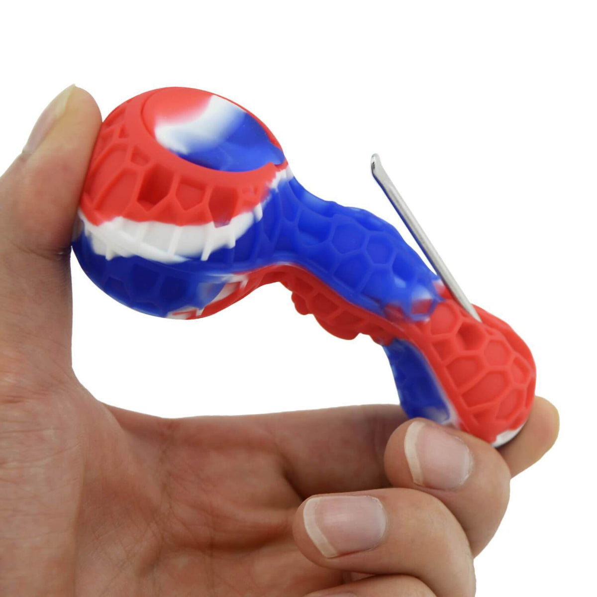 Silicone Pipe With Glass Bowl