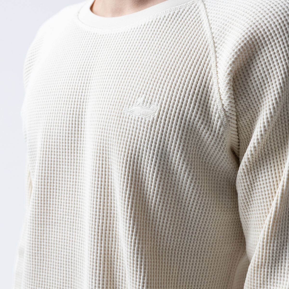 Castanza Waffle Knit Long Sleeve (Off-White)