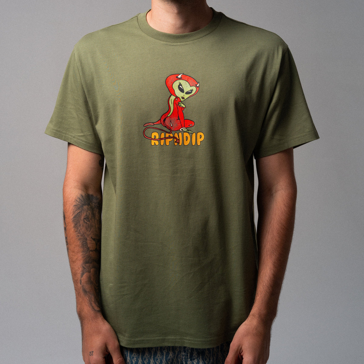 Devil Alien Tee (Dusty Forest)