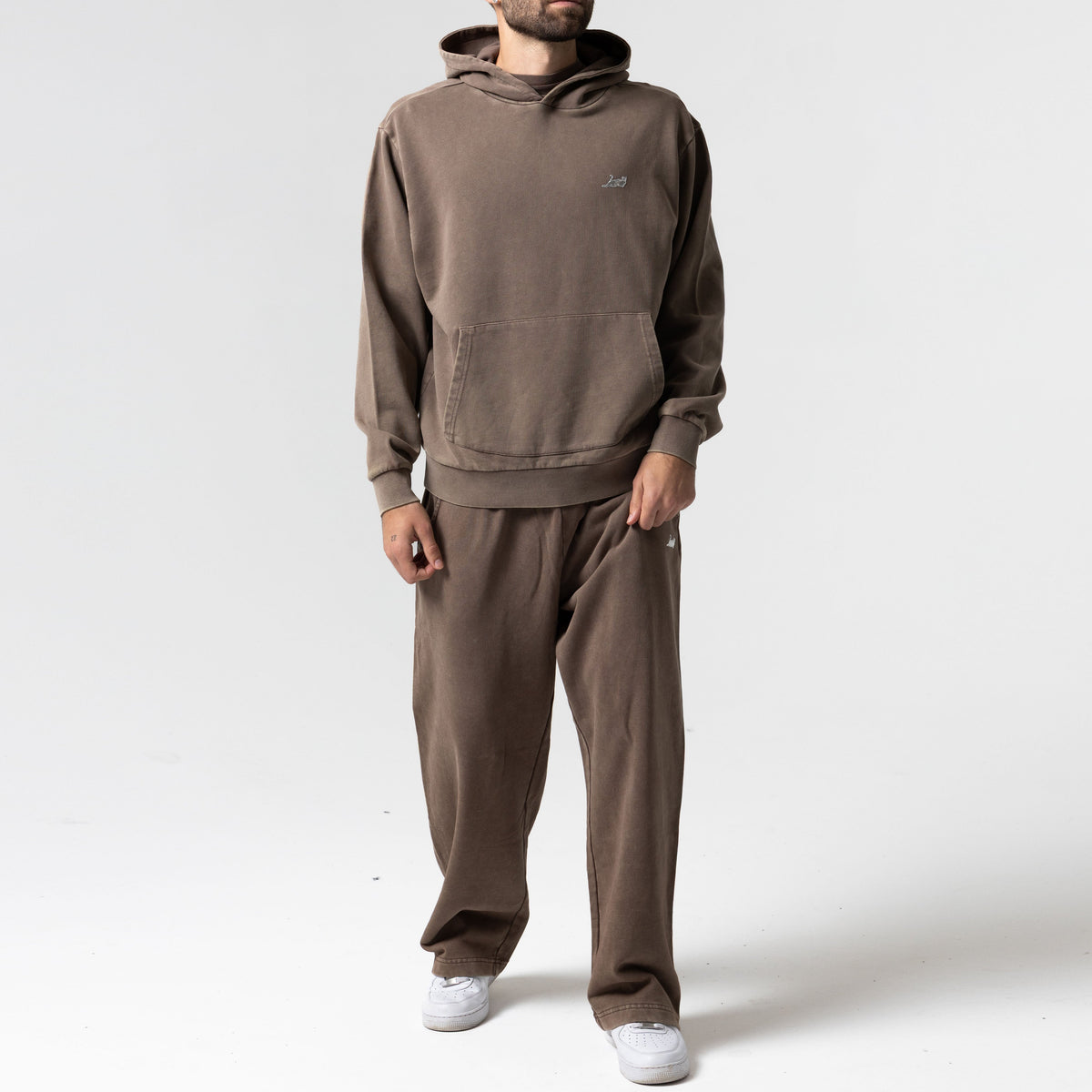 Castanza Hoodie (Brown Vintage Wash)
