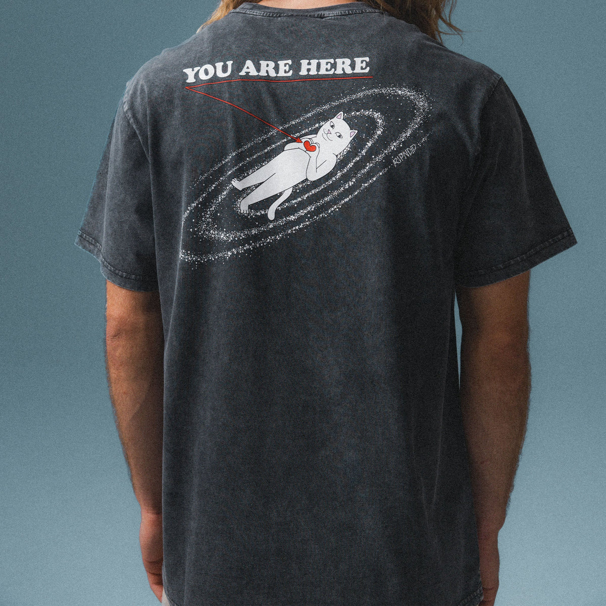You Are Here Tee (Black Vintage Wash)