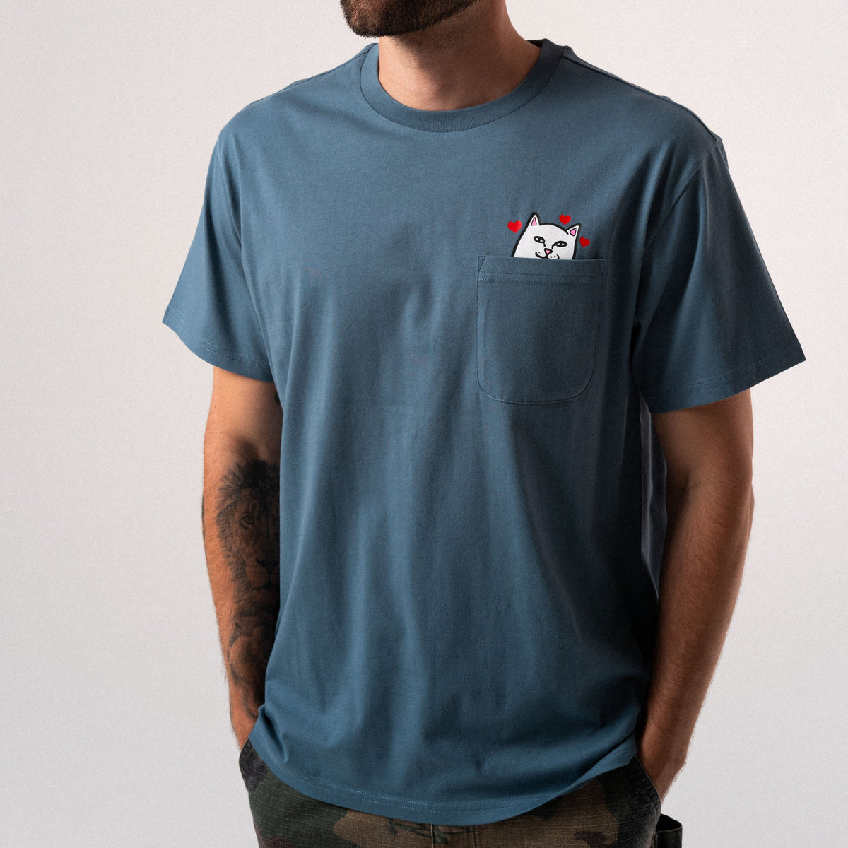 Nermal Loves Pocket Tee (Slate)