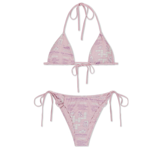 Crossword 2PC Bikini Set (Pink)