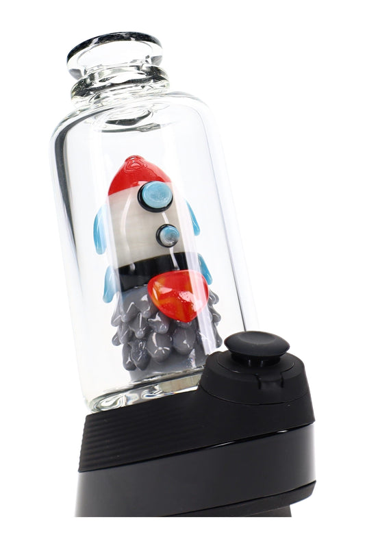Empire Glassworks “Glow Rocket Ship” Peak Attachment – 4½″ – US-Made
