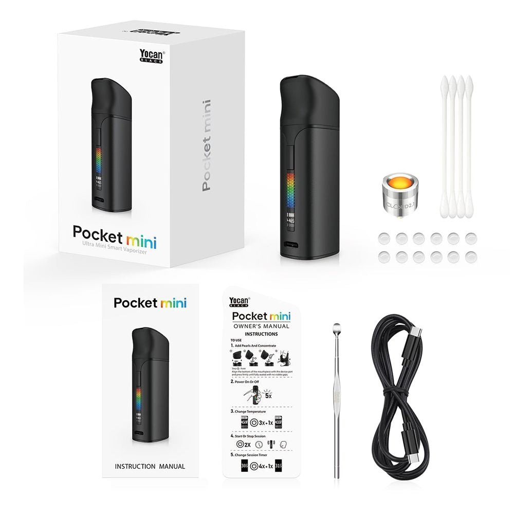 Yocan Black Pocket Mini Concentrate Vaporizer | 1300mAh