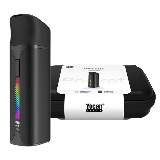 Yocan Black Pocket Mini Concentrate Vaporizer w/ Travel Case - 1300mAh / Black