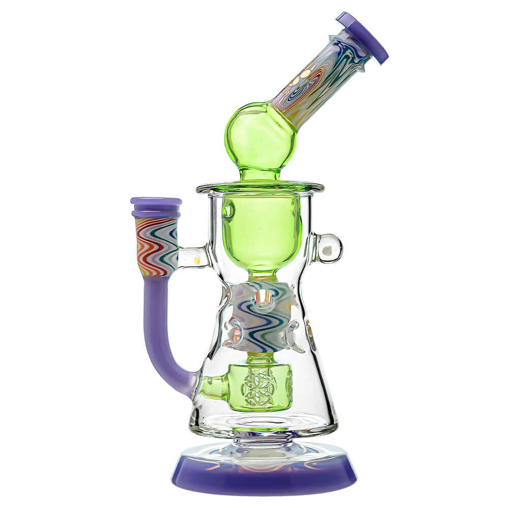 Calibear Wigwag Straight Fab Torus V2 Encased Two Opals W/ Seed of Life Perc