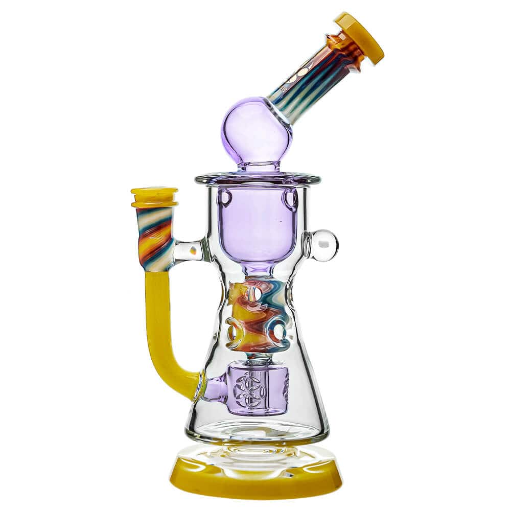 Calibear Wigwag Straight Fab Torus V2 Encased Two Opals W/ Seed of Life Perc