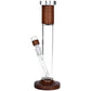 Pulsar Wood on Glass Straight Tube Water Pipe - 14.25" / 14mm F