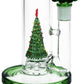 Pulsar Christmas Tree Perc Glass Straight Tube Water Pipe - 13" / 14mm F