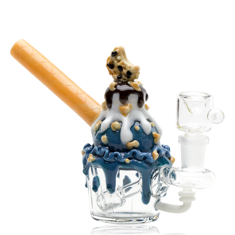 Empire Glassworks “Cookie Monster Sundae” Glass Nano Rig – 8″ – US-Made