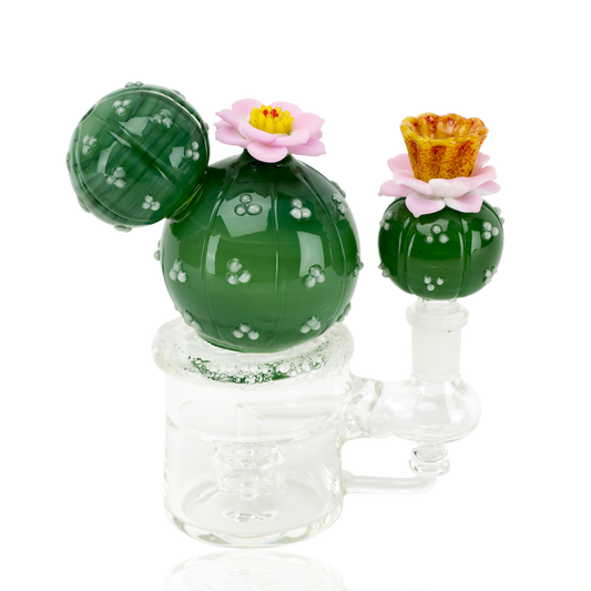 Empire Glassworks “Peyote Flower” Glass Mini Rig – 6″ – US-Made