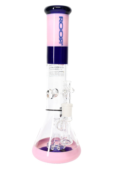ROOR Tech 14″ Multicolor Beaker Bong with Showerhead Perc – 5 mm Thick
