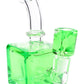 Glass Cube Bong “Chill Box” – Fluid-Filled – Showerhead Perc – 7.5″