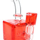 Glass Cube Bong “Chill Box” – Fluid-Filled – Showerhead Perc – 7.5″
