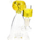 Fluid-Filled Glass Beaker Bong “Little Alien” – Freezable – Showerhead Perc – 6″