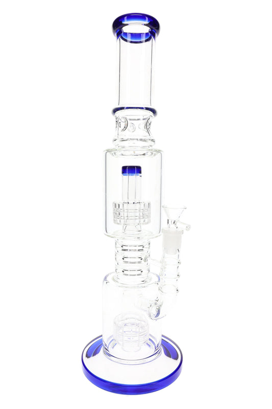 Glass Straight Tube Bong “Matrix Maker” – Double Matrix Perc – GoG