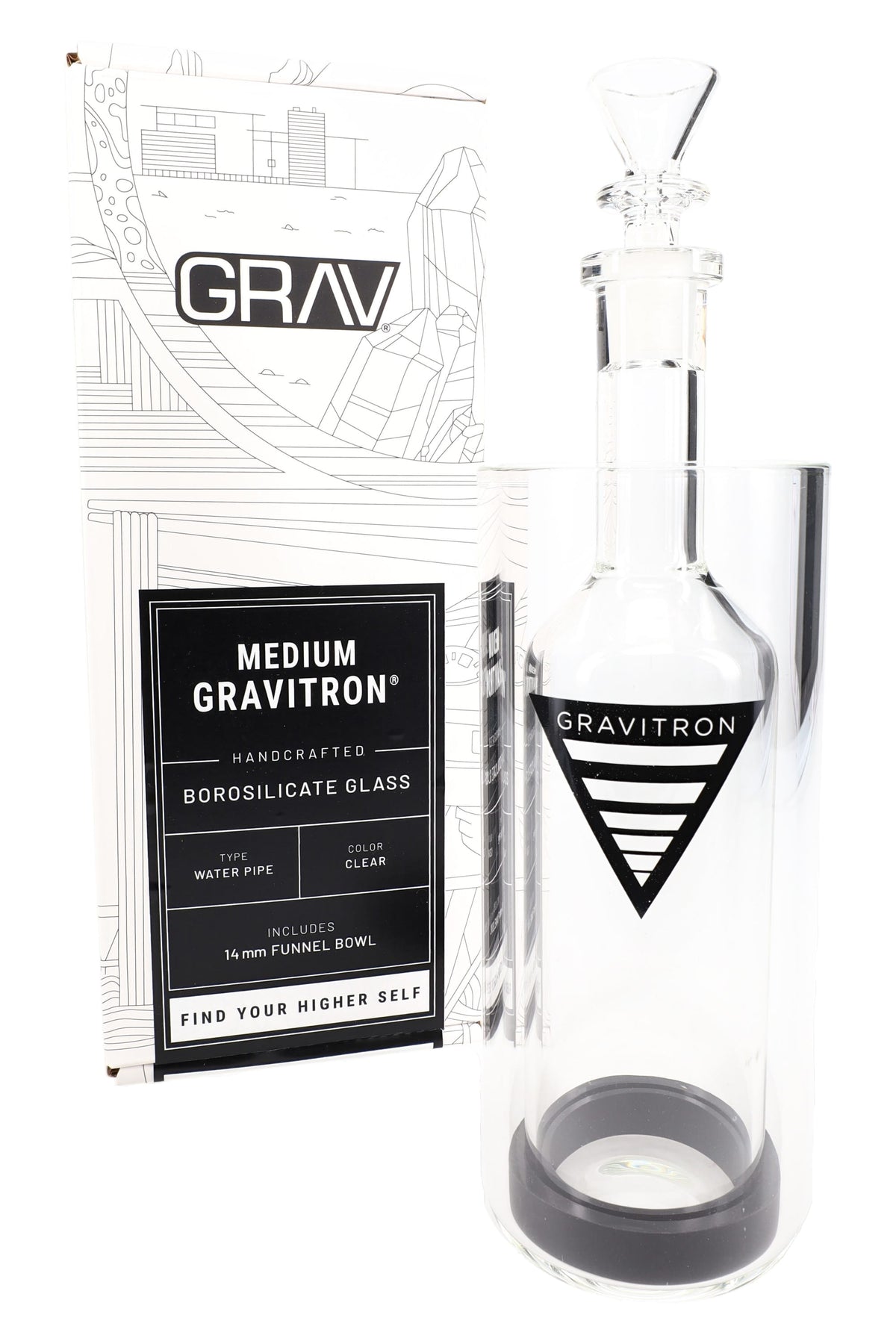 GRAV Medium Gravitron Glass Gravity Bong – 14 mm