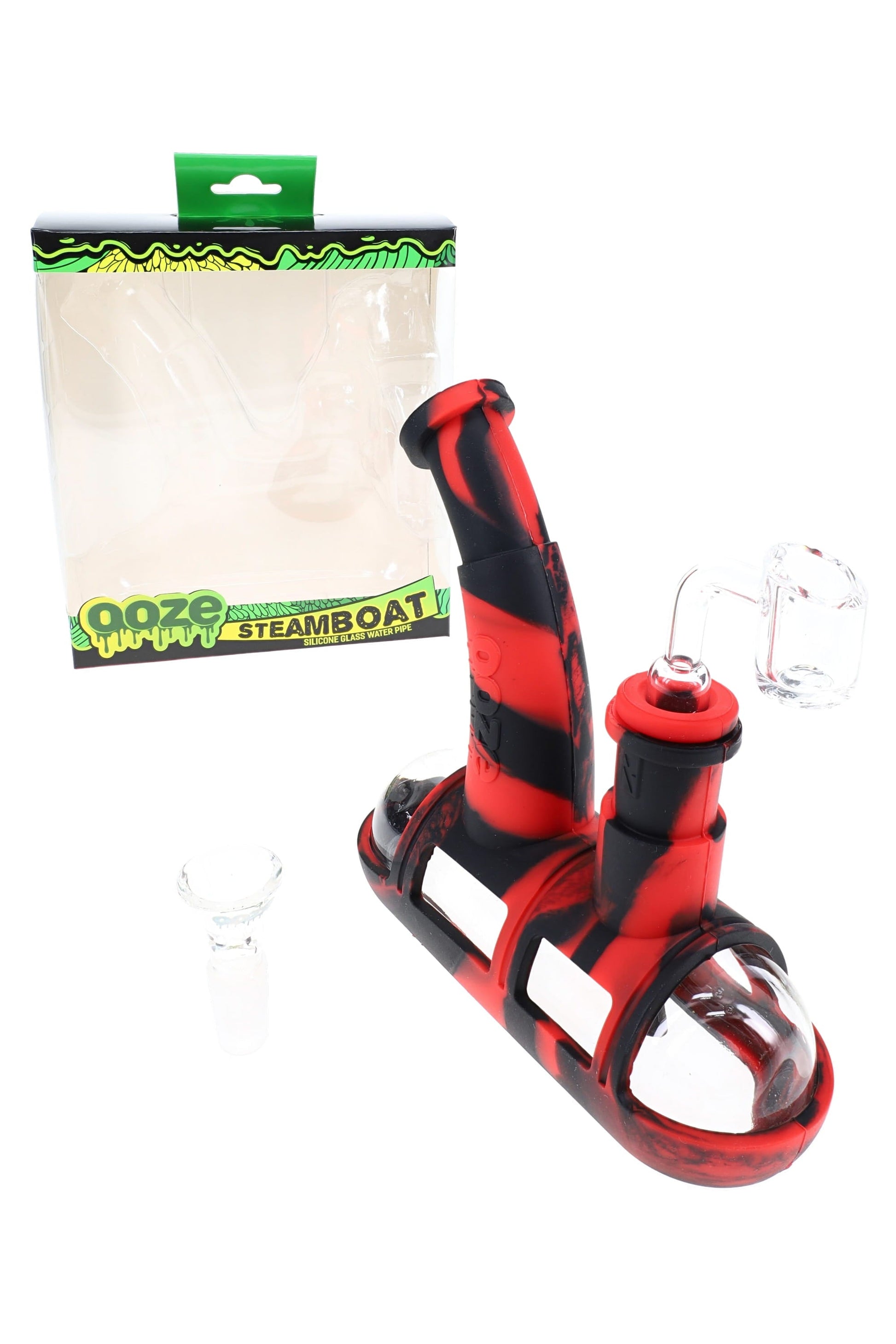 Ooze Steamboat Silicone/Glass Bubbler & Dab Rig – 14 mm Female