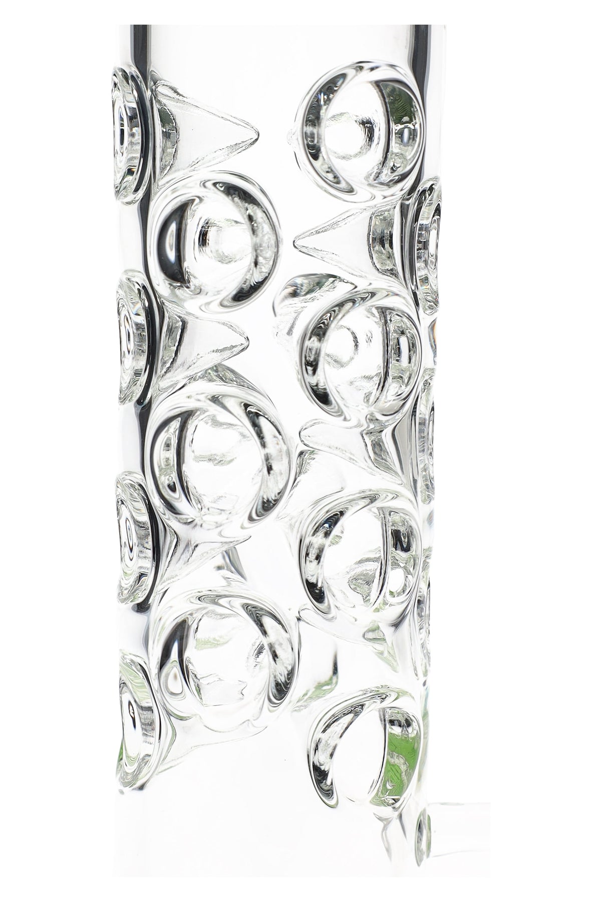 Straight Tube Glass Bong “Bubble Grip” – 14″ – Assorted Colors
