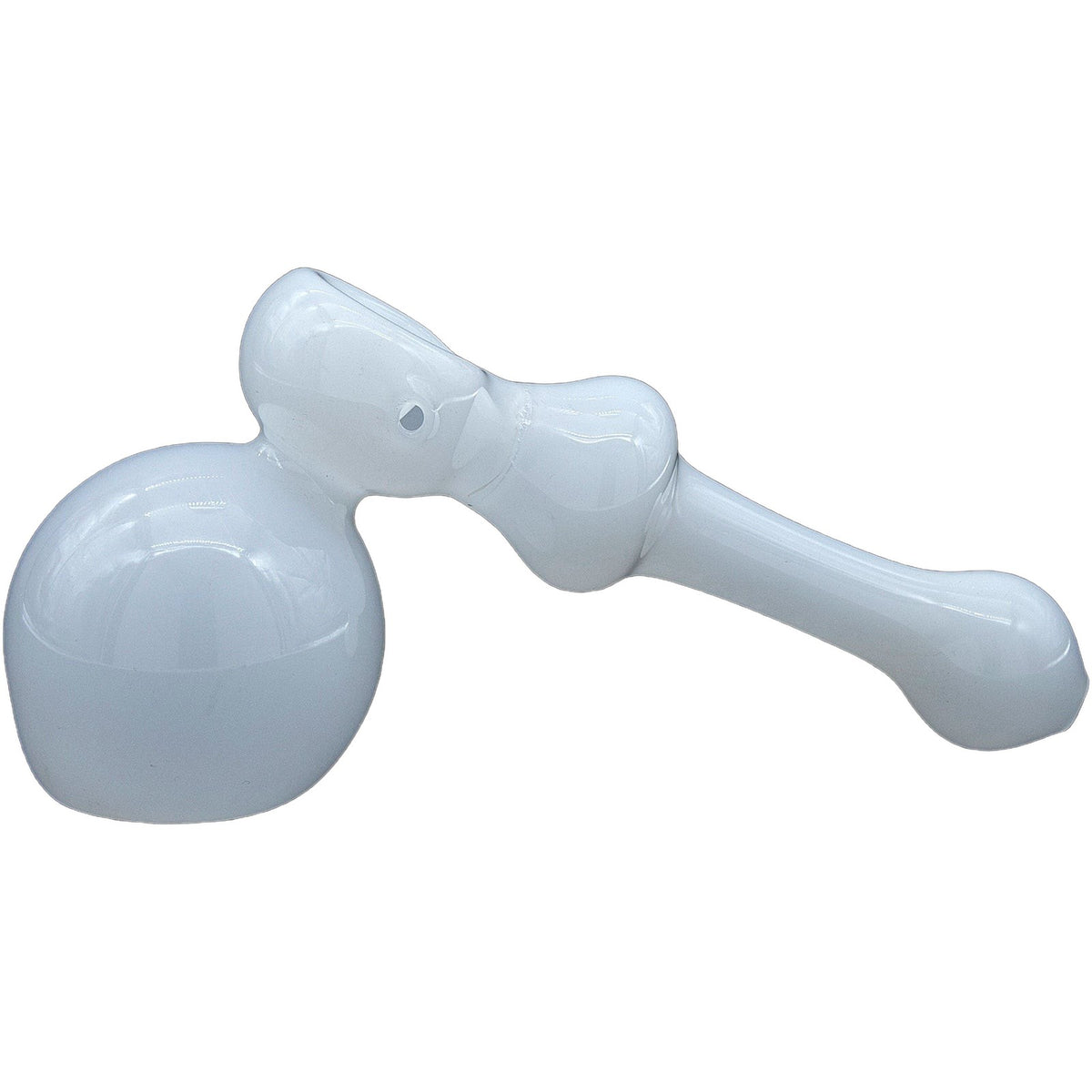 "Ivory Hammer" Glass Hammer Bubbler Pipe