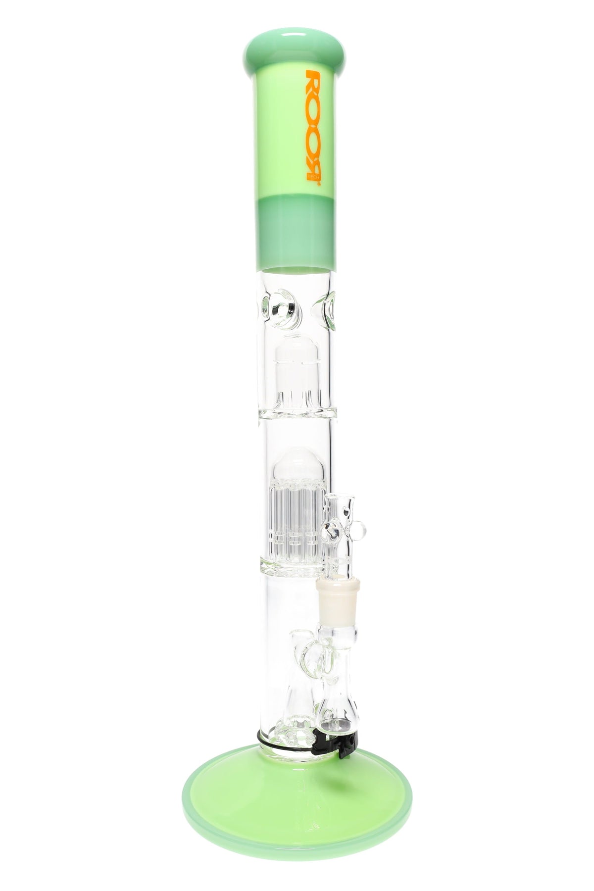ROOR Tech Stemless Multicolor Straight Tube Bong – Multi Percs – 18″ – 5 mm