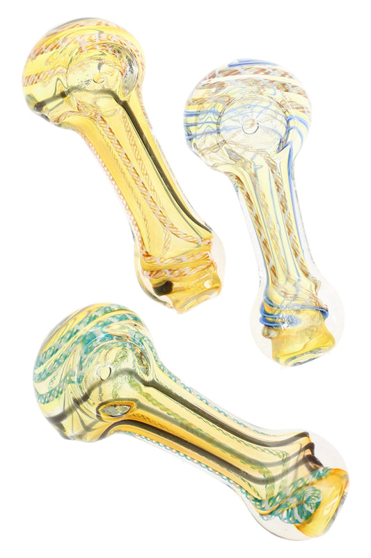 (Assorted Colors) 3″ Spiral Color-Change Spoon Pipe