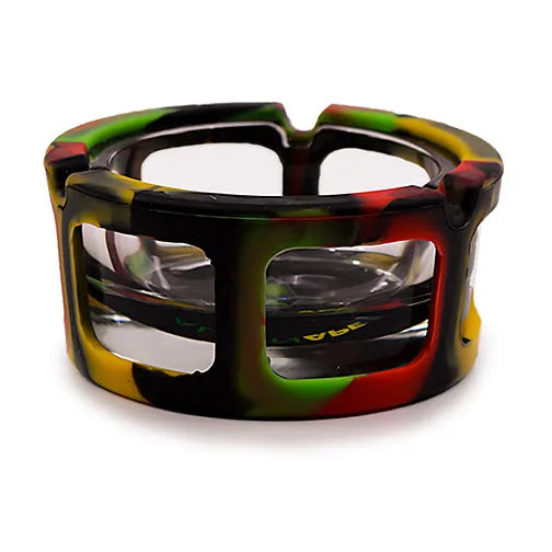 Glass Ashtray With Silicone Sleeve From Space King