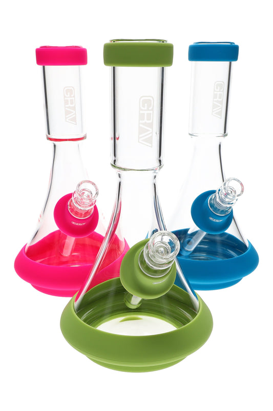 GRAV 9.5″ Deco Beaker Bong – Silicone Skin