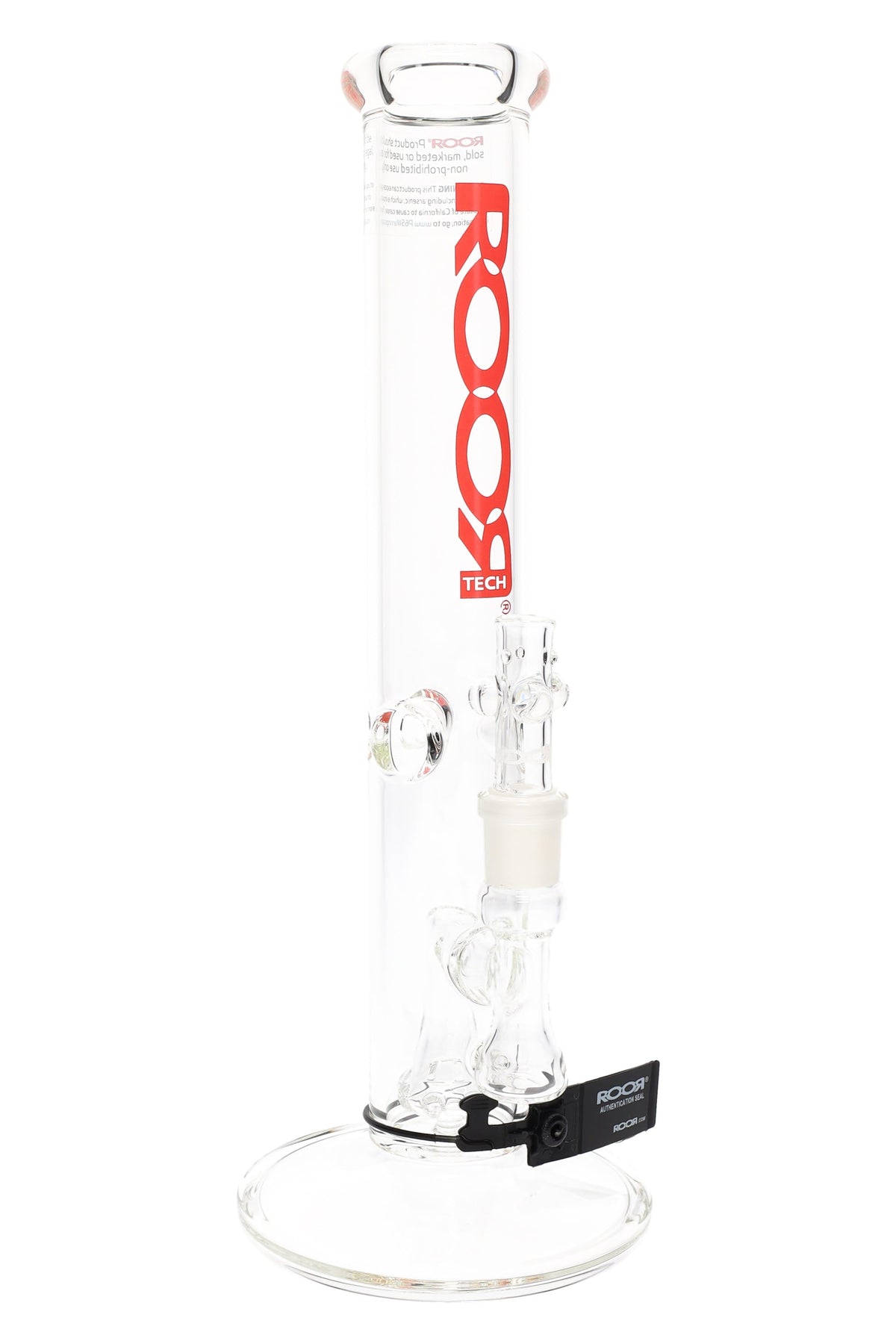 ROOR Tech 14″ Straight Tube Bong with Showerhead Perc – 5 mm Clear