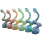 "Bubble Lock" Color Raked Sherlock Bubbler Pipe