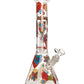 Cheech & Chong 15" Power to the Flower Dual Chamber Hex Beaker Bong