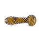 Custom Glass 5 Silver Fumed Net Blue Swirls Spoon Hand Pipe