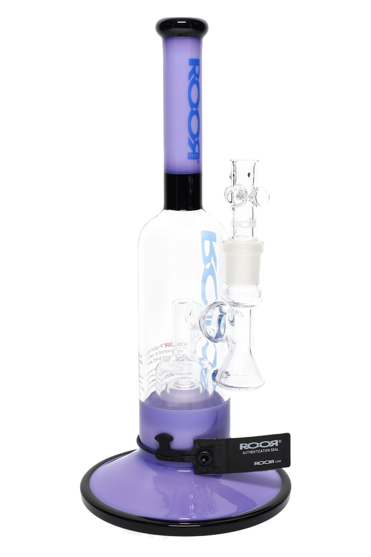 ROOR Tech Multicolor Stemless Straight Tube Bong – Barrel Perc – 12″