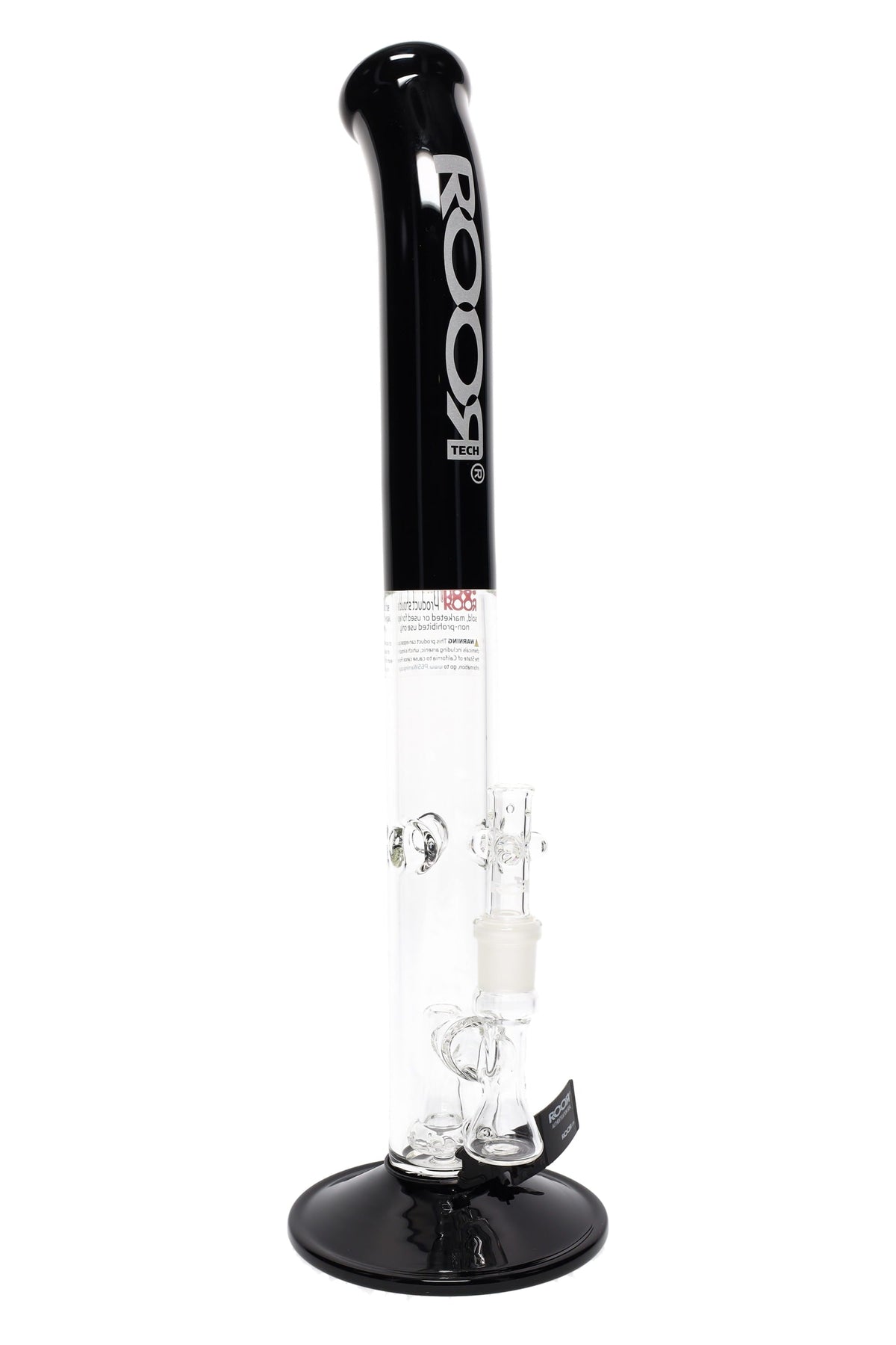 ROOR Tech Bent-Neck Stemless Straight Tube Bong – 18″