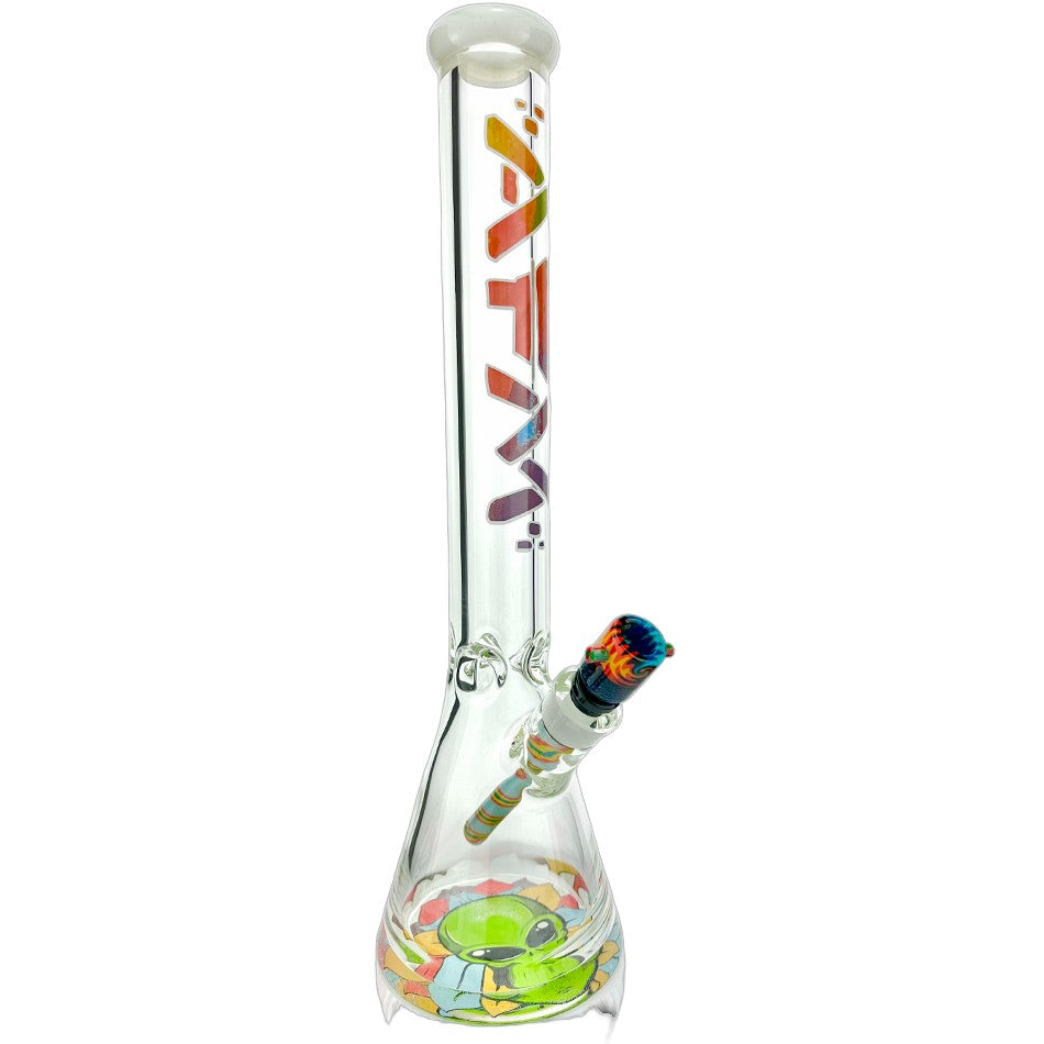 18" Color Blast 9mm Glass Beaker Bong Bundle