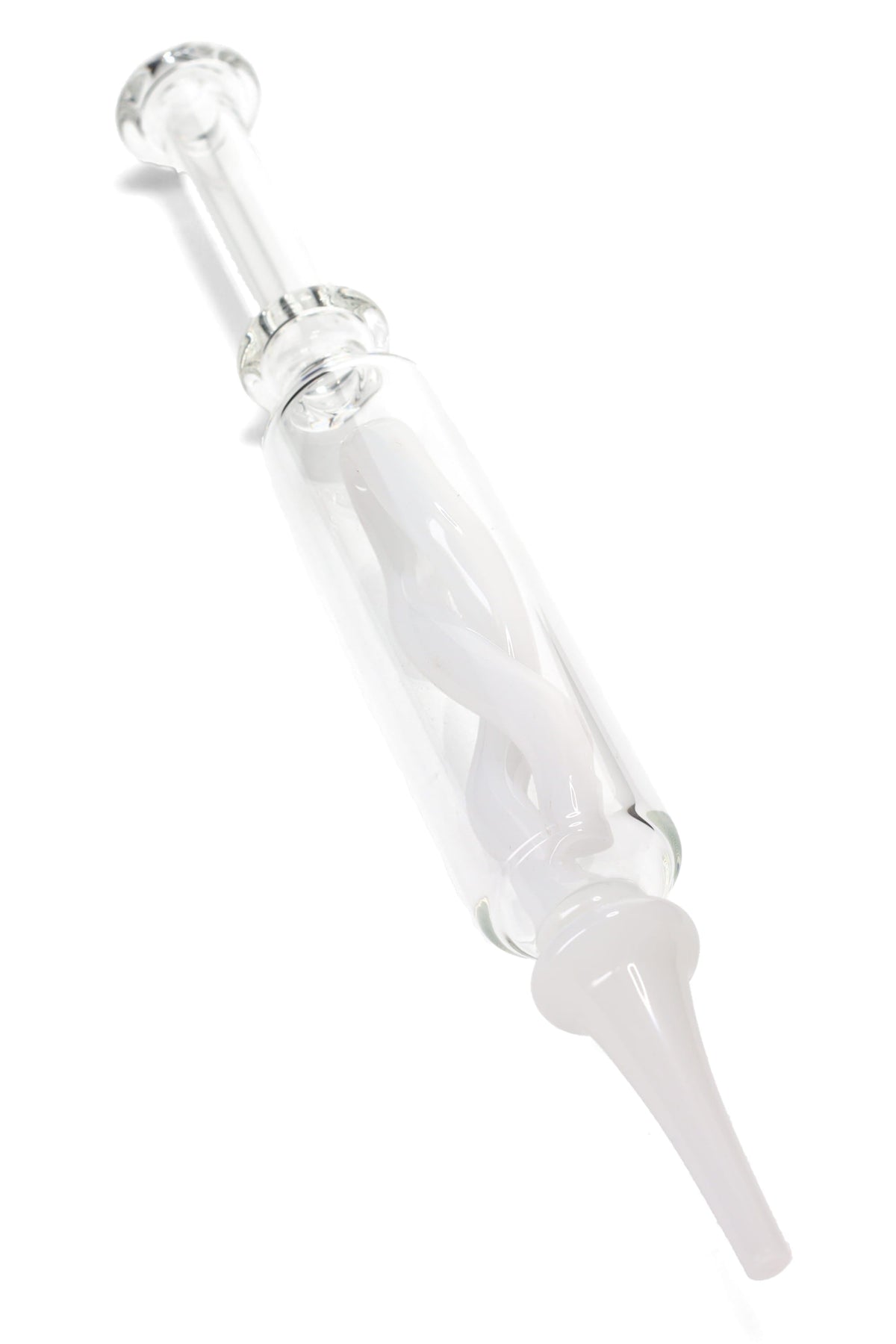 Twist Stem Glass Dab Straw “Spiral Sipper” – 8½″
