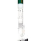 ROOR Tech Stemless Multicolor Straight Tube Bong – Multi Percs – 18″ – 5 mm