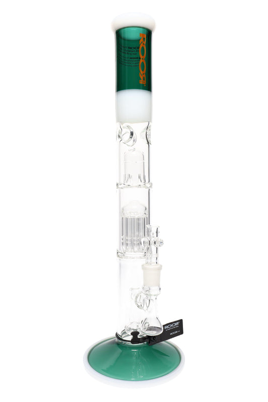ROOR Tech Stemless Multicolor Straight Tube Bong – Multi Percs – 18″ – 5 mm