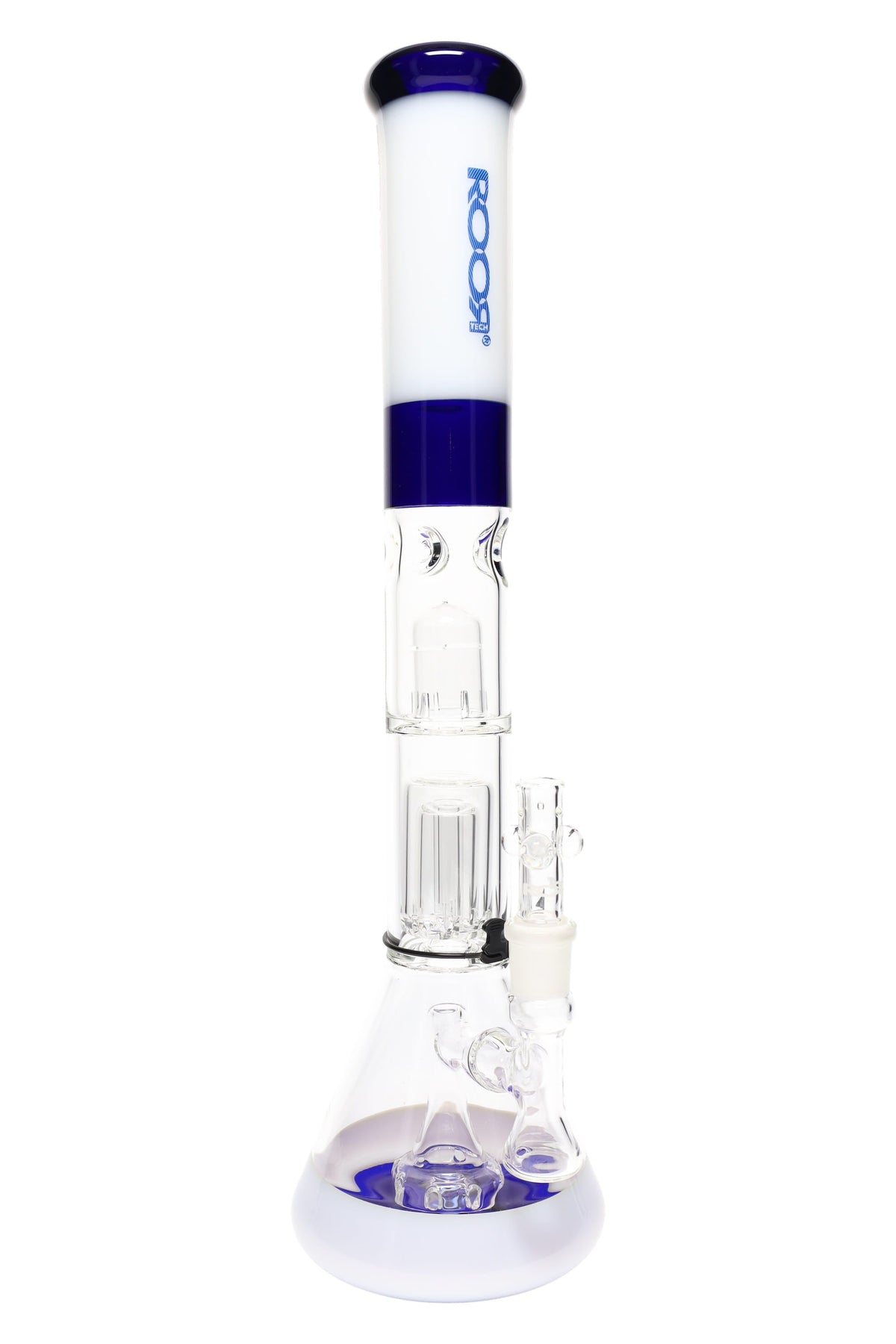 ROOR Tech Stemless Multicolor Beaker Bong – Multi Percs – 18″ – 5 mm